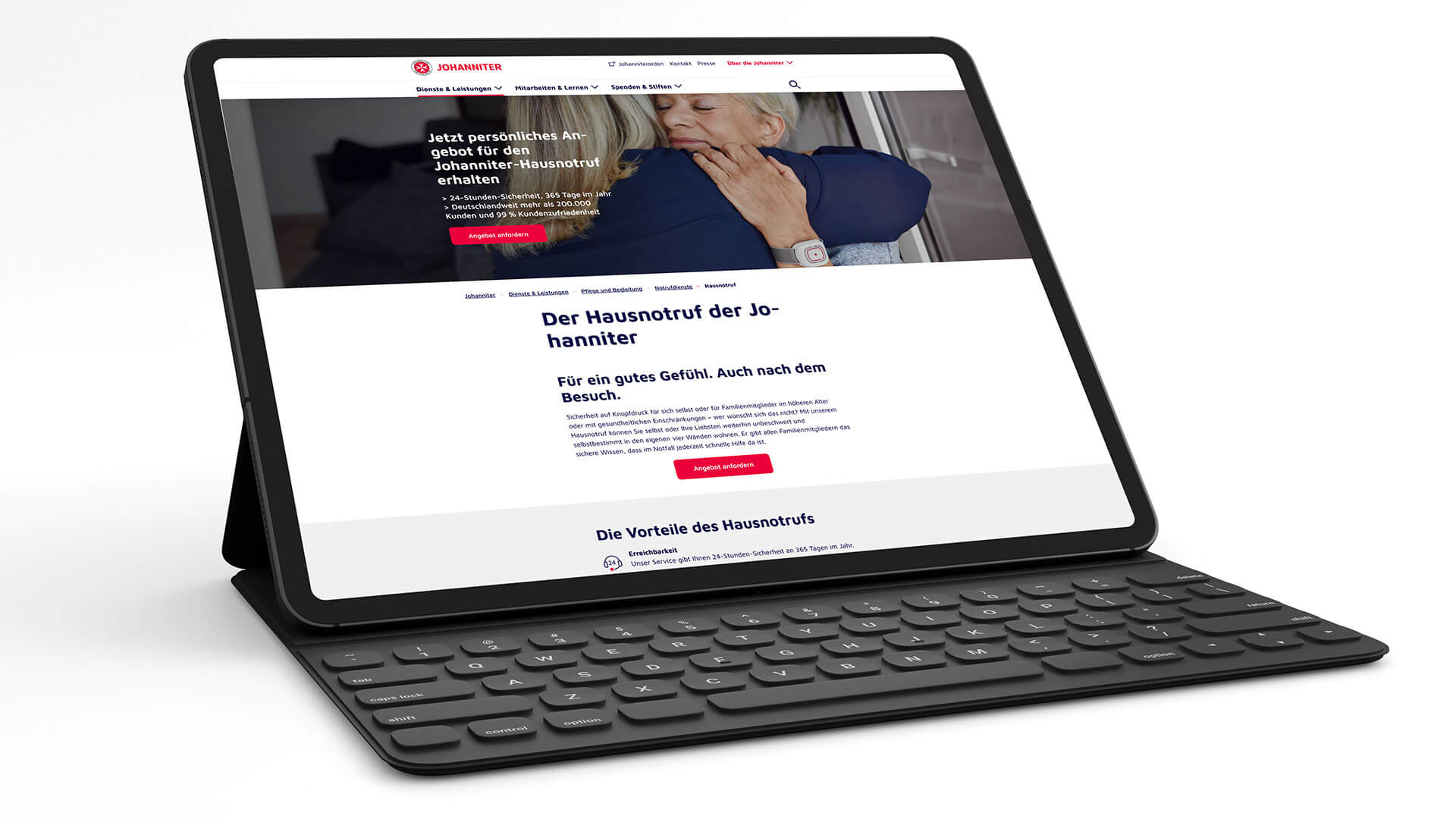 Betreuungsdienst Steegmann Partner Mock-Up Johanniter