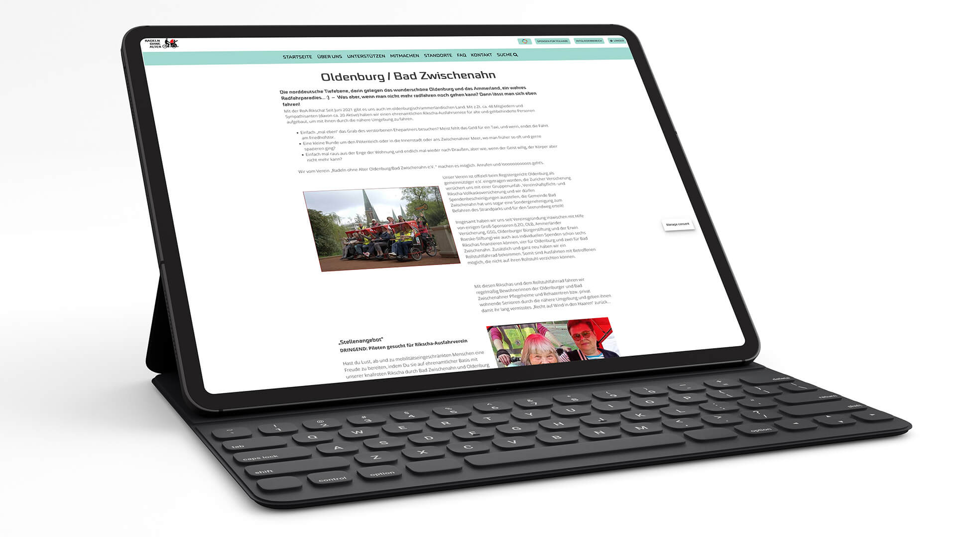 Betreuungsdienst Steegmann Partner Mock-Up Radeln ohne Alter Oldenburg und Bad Zwischenahn