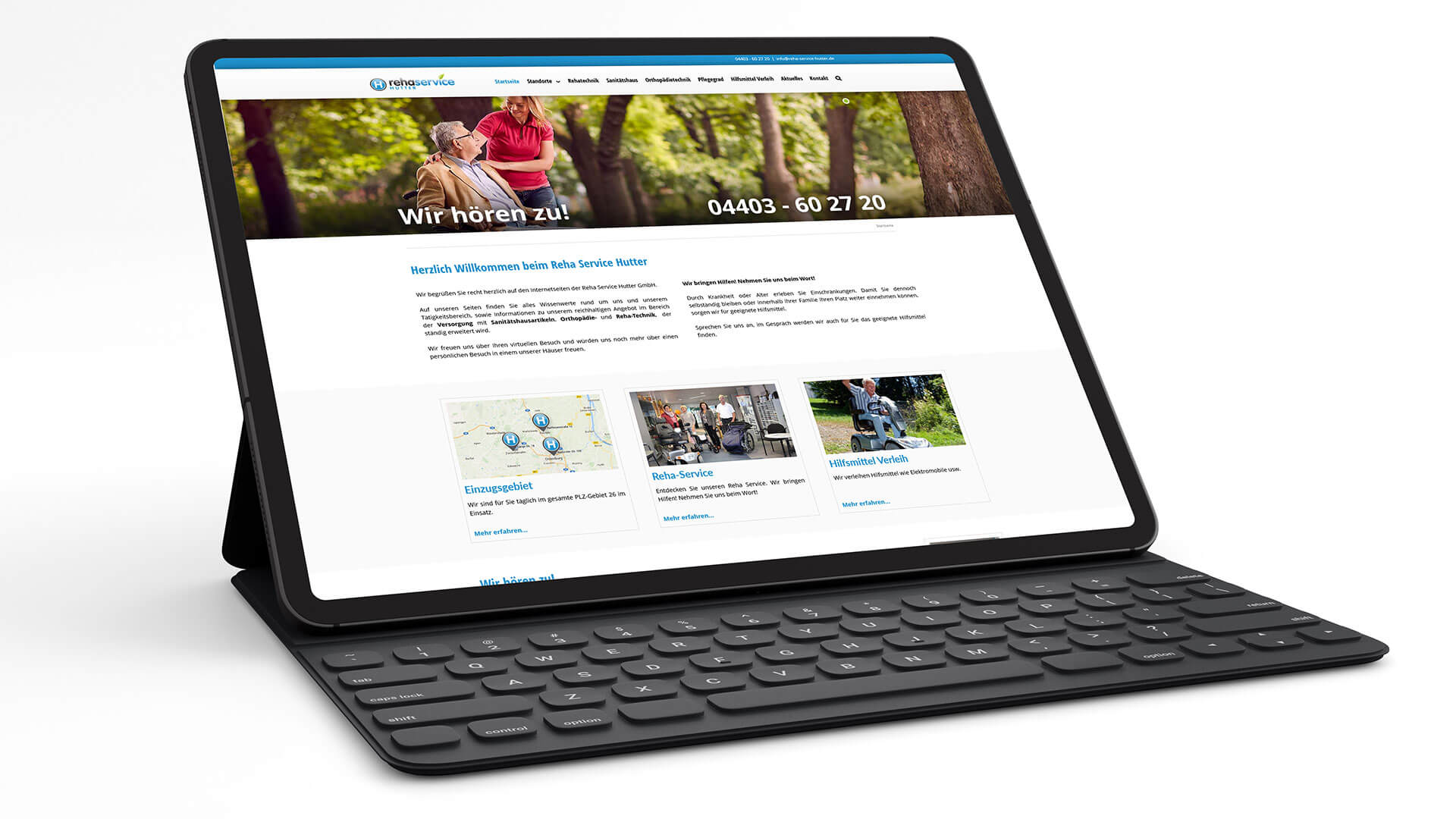 Betreuungsdienst Steegmann Partner Mock-Up Reha Service Hutter